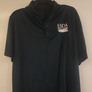 USDA Dark Green Polo Shirt, 2XL Men's